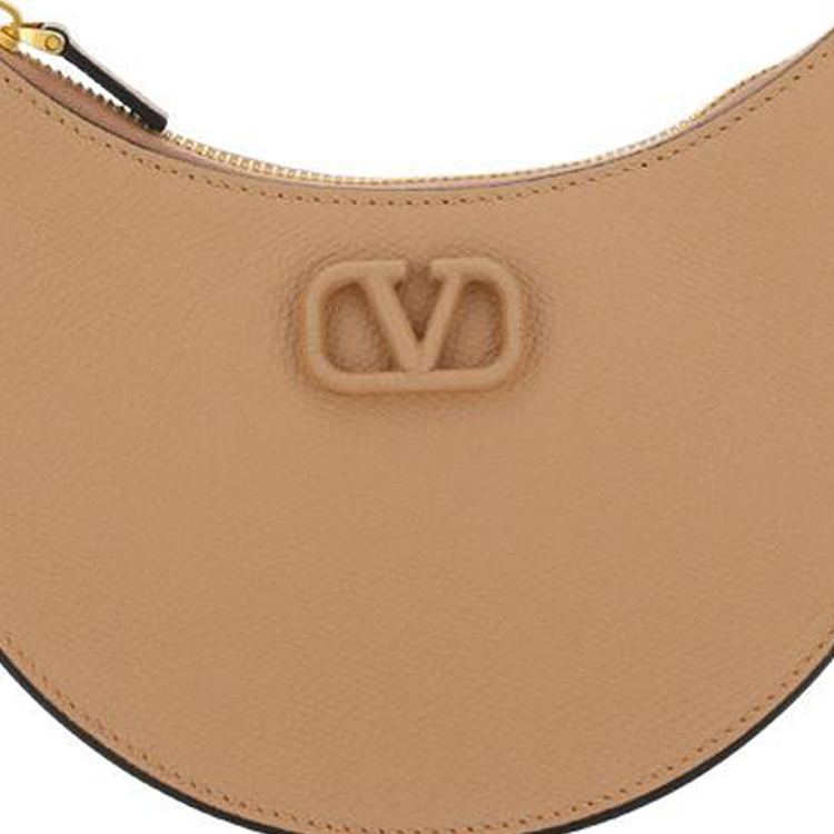 Valentino Сумка хобо мини женская из зерненой телячьей кожи — фото 4