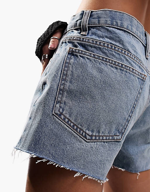 

Свободные синие джинсовые шорты ASOS DESIGN