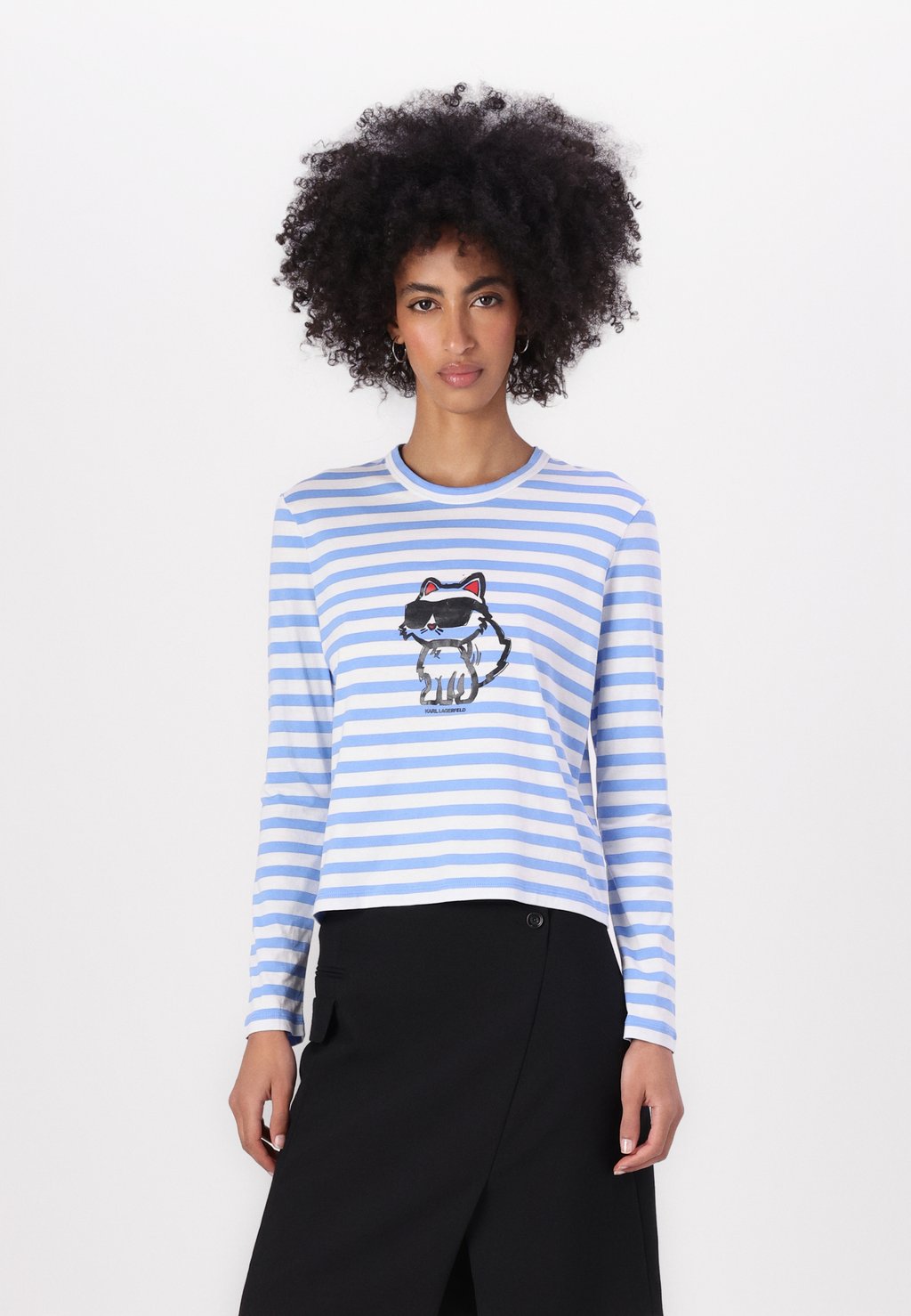 

Футболка с длинным рукавом IKON PRINT STRIPE KARL LAGERFELD, синий