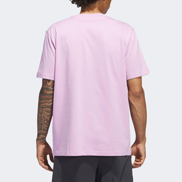 Футболка мужская розовая Adidas, розовый — фото 3