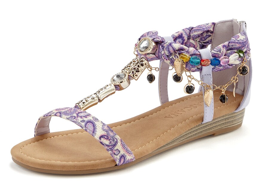 Сандалии с ремешками LASCANA, Purple