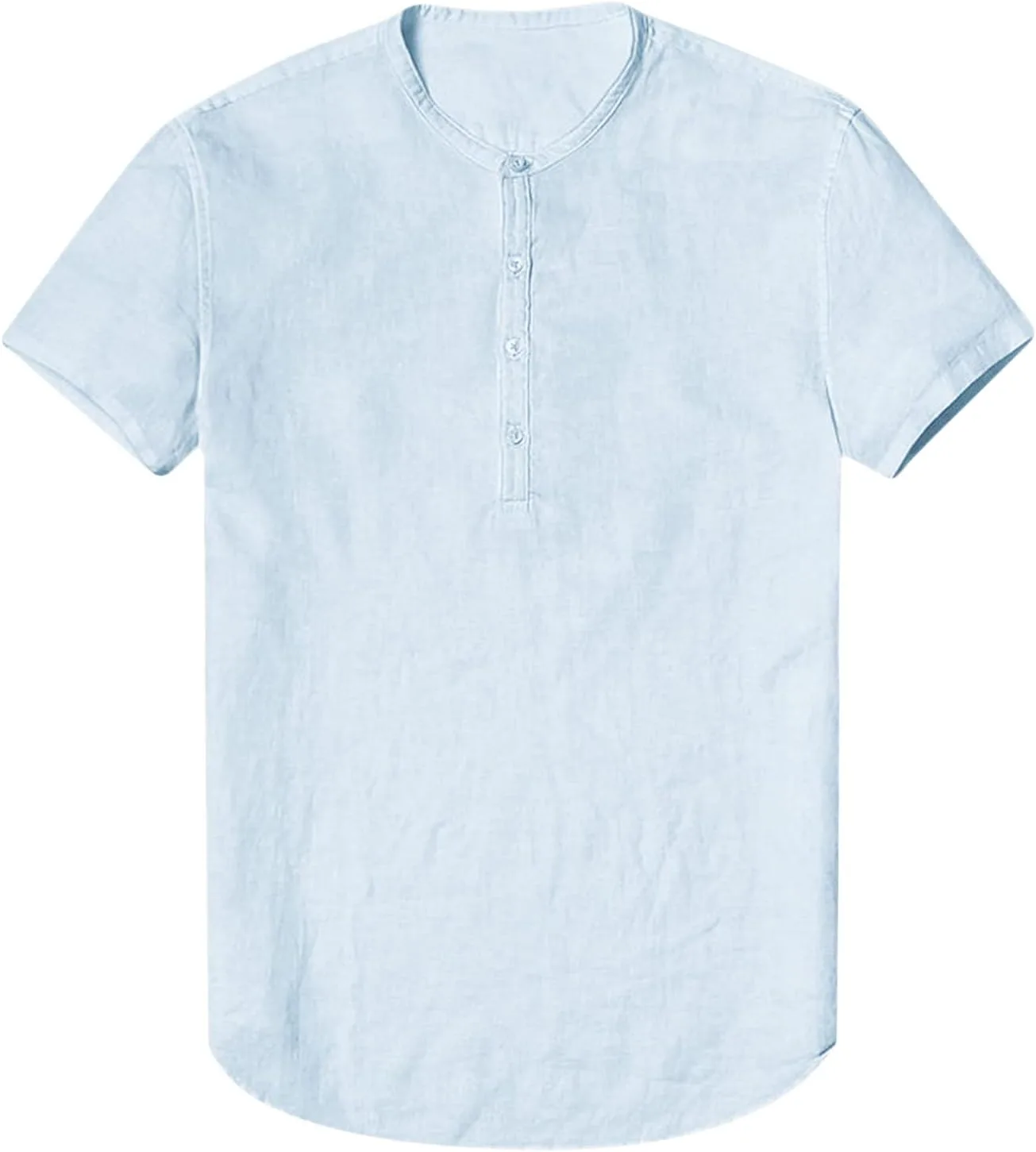 

Мужская повседневная льняная рубашка-поло с коротким рукавом Maiyifu-GJ