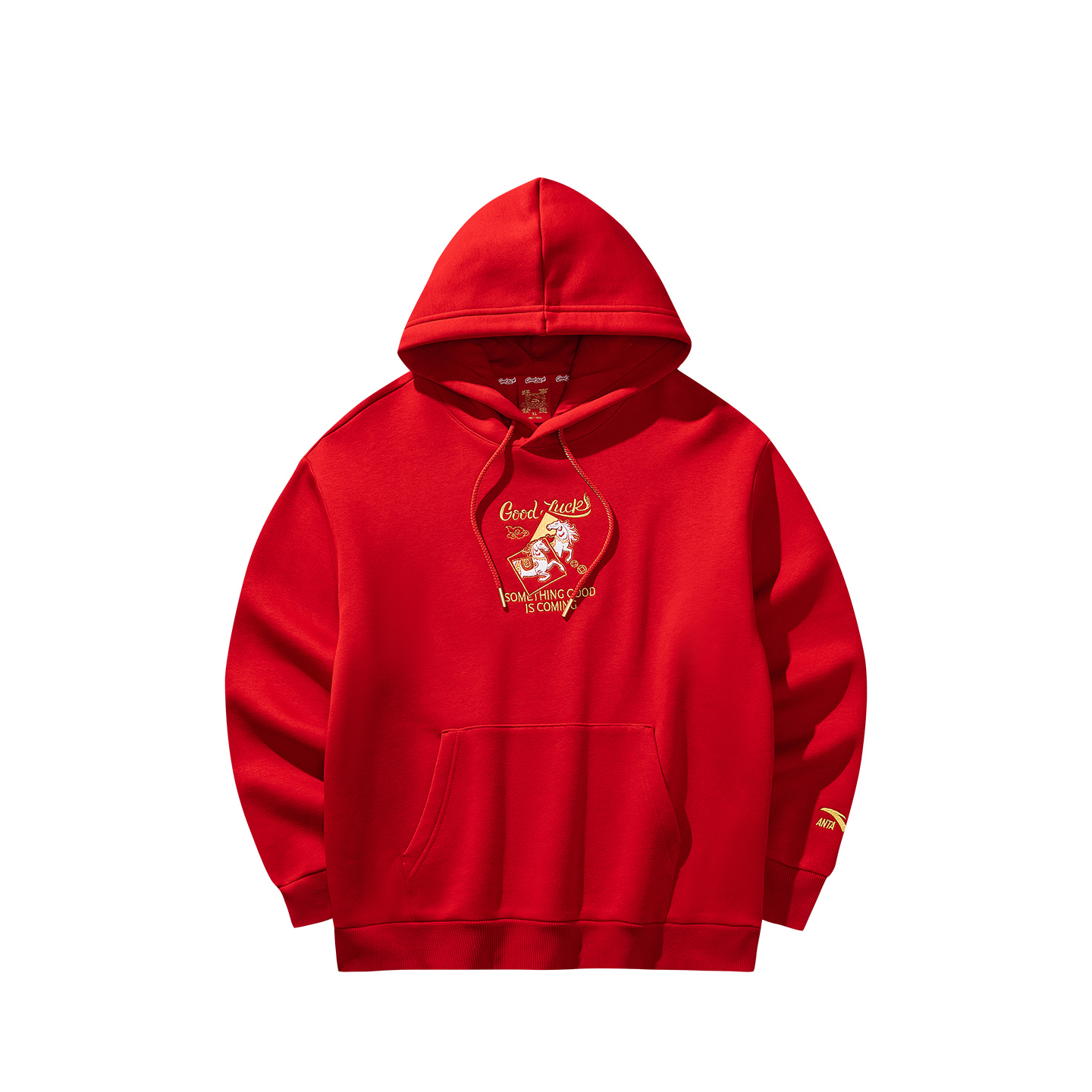 

Anta Мужская толстовка насыщенного красного цвета с капюшоном, размер S