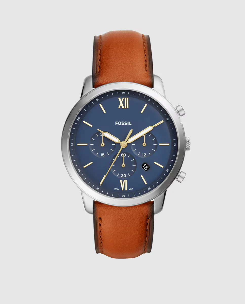 

Fossil Neura Chrono FS5453 Коричневые кожаные мужские часы, коричневый