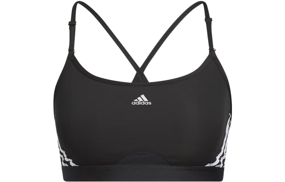 

Спортивный бюстгальтер Adidas Aeroreact Training Light-Support 3-Stripes, черный