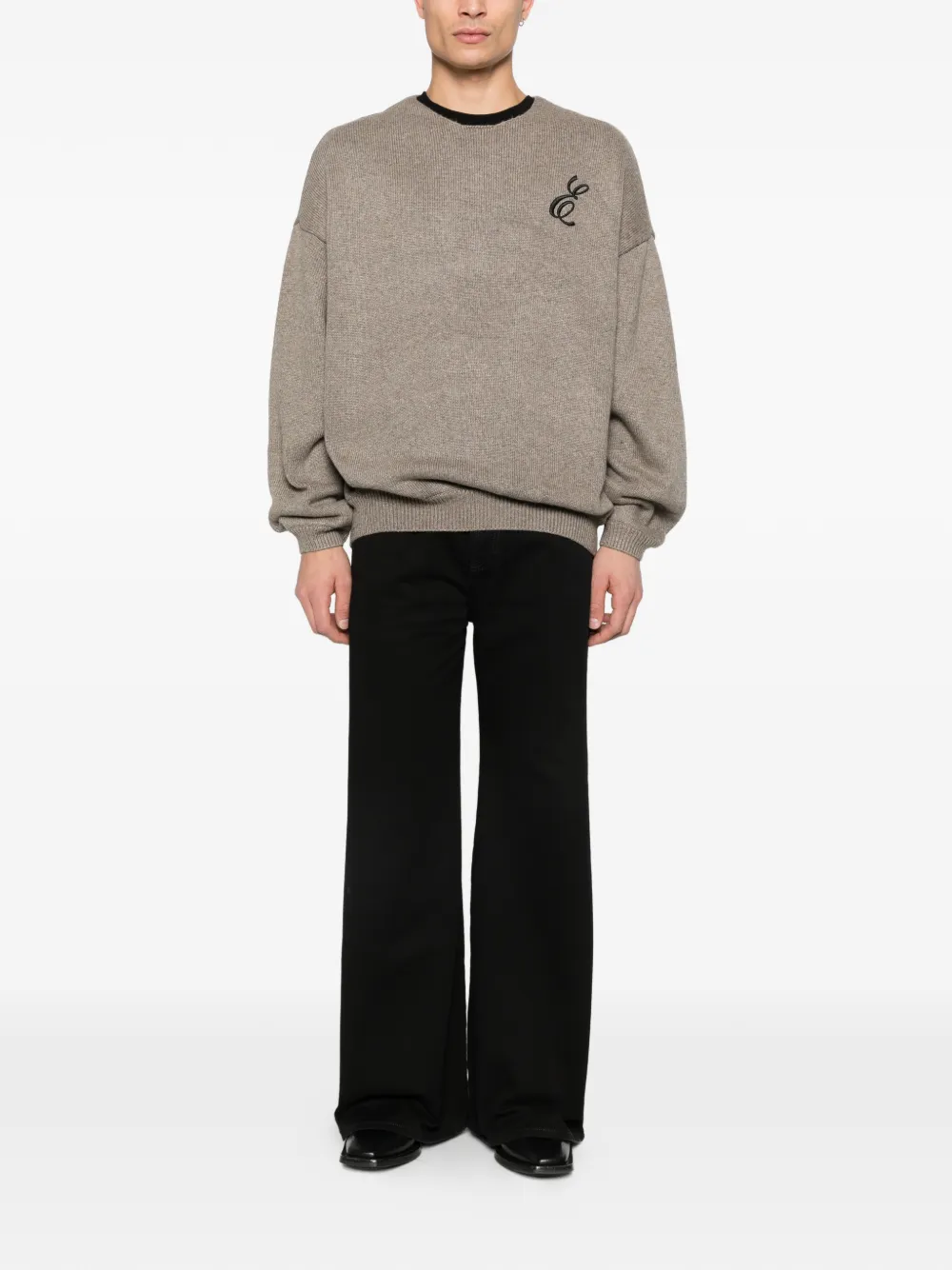 Вышитый свитер FEAR OF GOD ESSENTIALS, бежевый — фото 2
