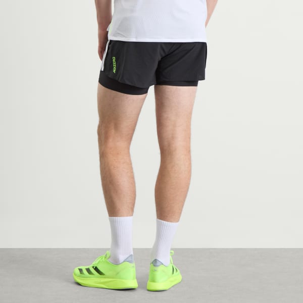 Беговые шорты Adizero 2-в-1 с гелевыми карманами Adidas, черный — фото 3