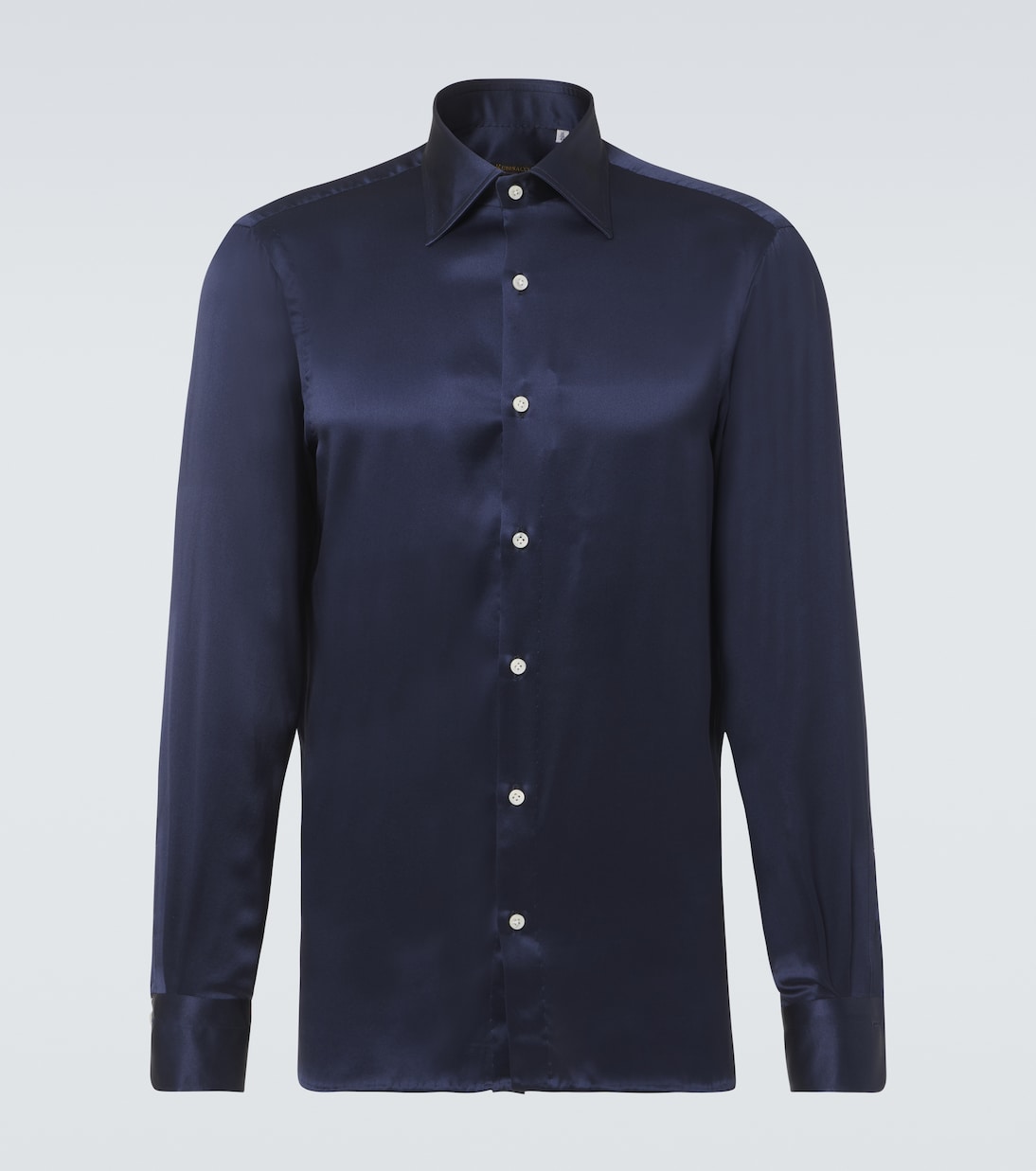 

Шелковая рубашка Rubinacci, Blue Silk