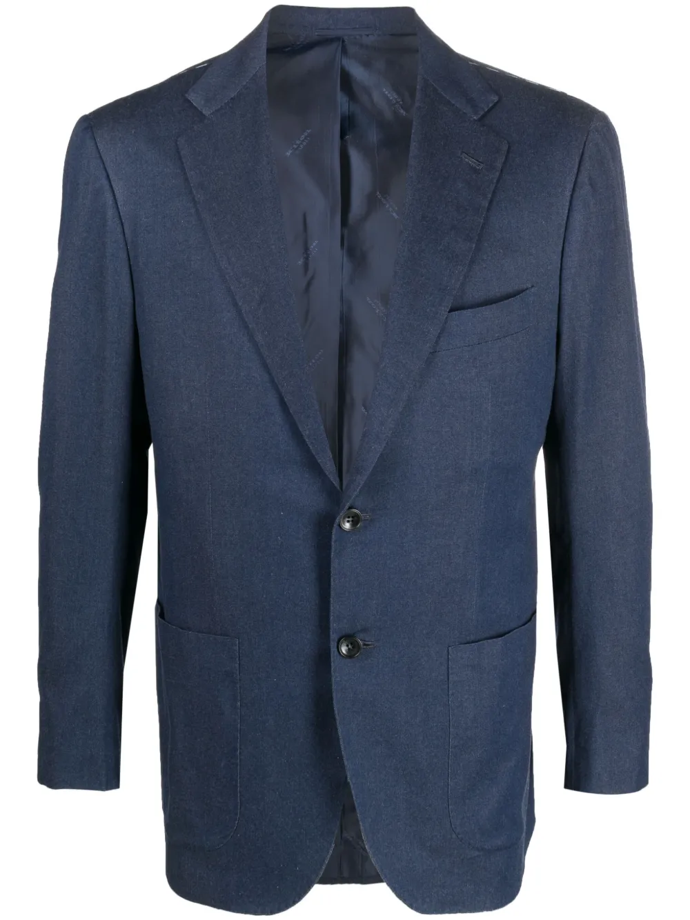 

Однобортный пиджак Kiton, синий
