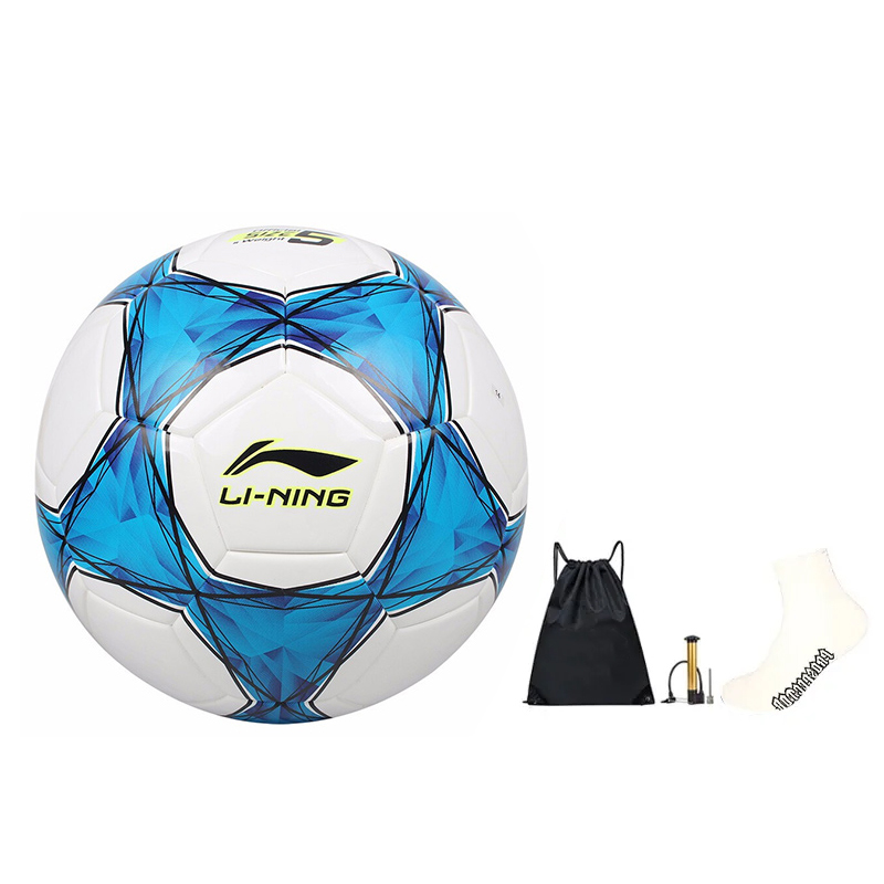 

LINING Размер 5 мяч для футбола TPU бесшовный термосварка унисекс синий белый