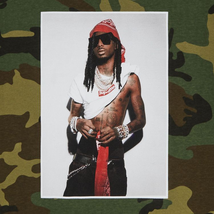 Футболка Supreme Playboi Carti Tee, Woodland Camo — фото 2