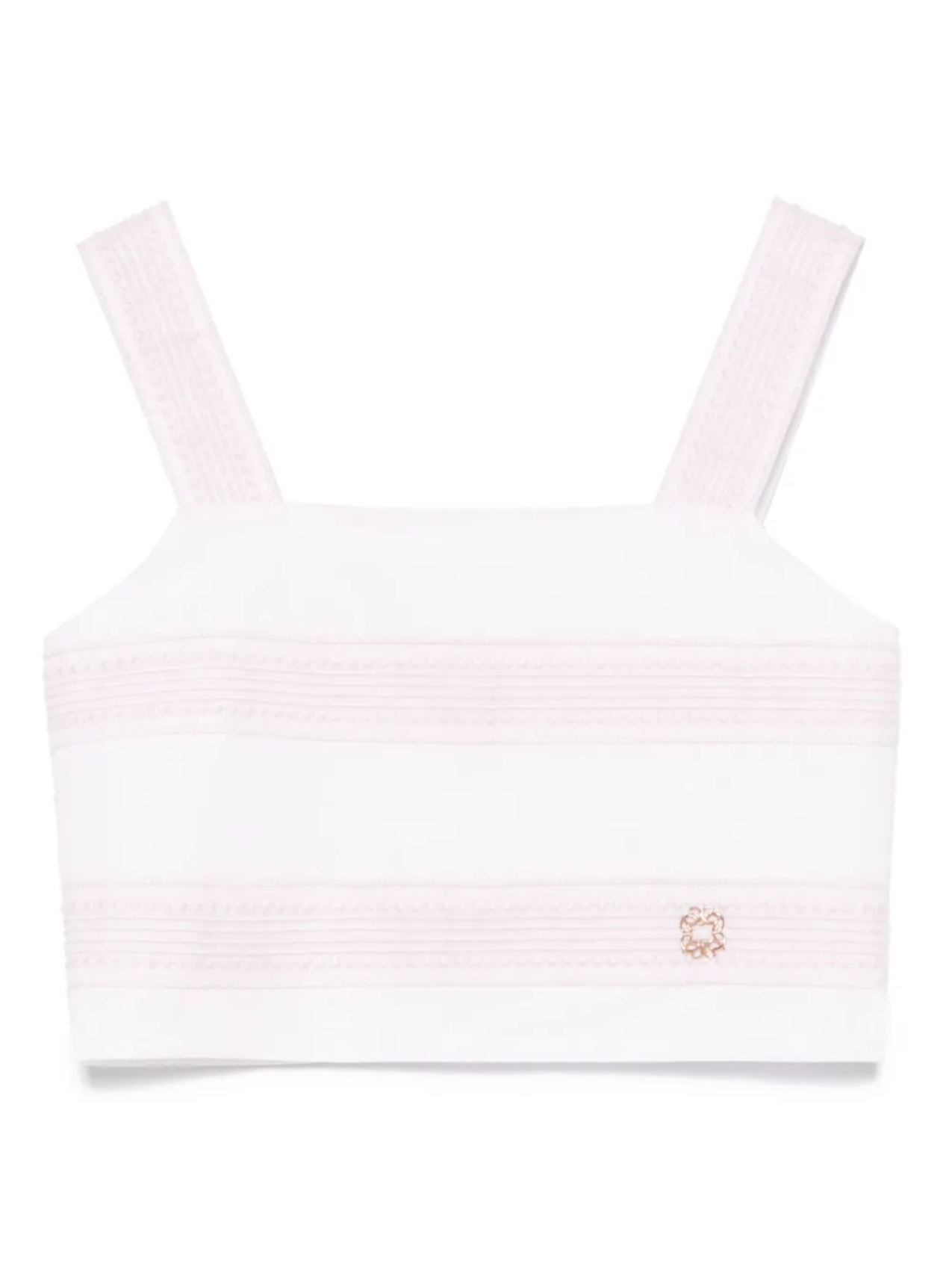 

ELIE SAAB JUNIOR вышитый топ из органзы, розовый