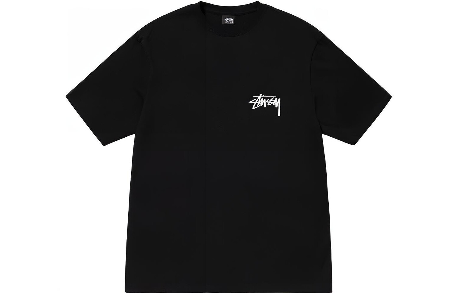 Плюшевая футболка Stussy черная, Белый — фото 2