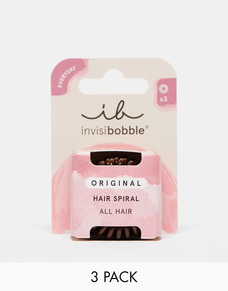 

invisibobble – Original – Резинка для волос 3 спирали – Крендель коричневый