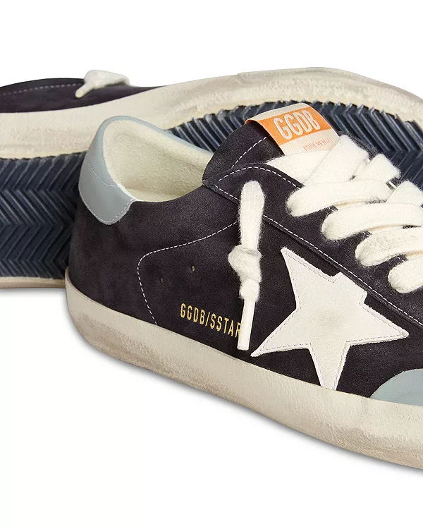 Мужские кроссовки Super Star на шнуровке Golden Goose, синий — фото 4