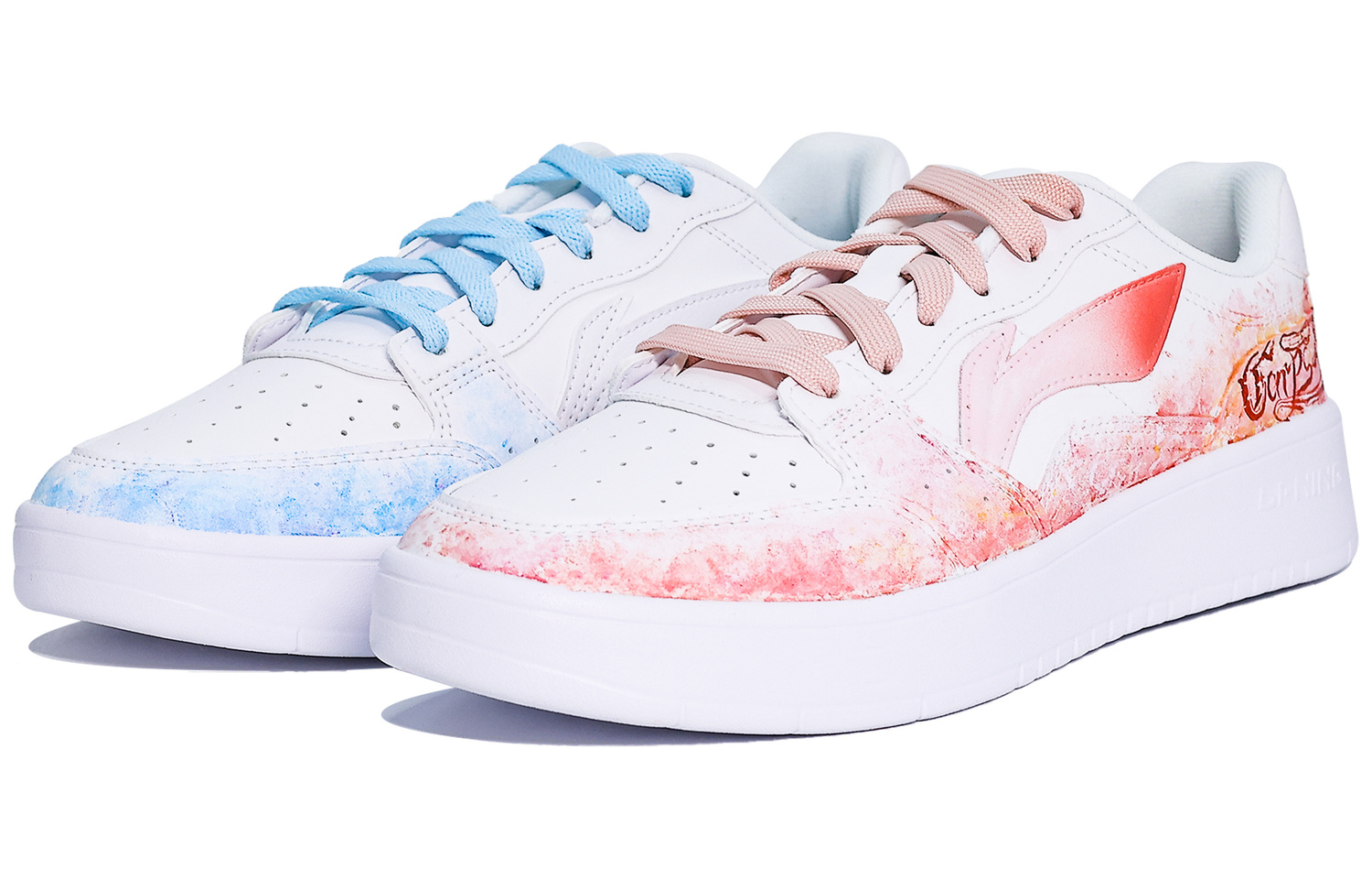 

Acer Truncatum нескользящие, устойчивые к истиранию, увеличивающие рост низкие скейтборд кроссовки men's LINING, синий/розовый