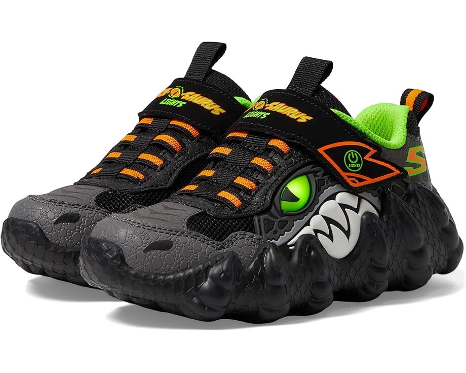 

Кроссовки SKECHERS KIDS Skech-O-Saurus Lights-Rapid-D, цвет Black/Lime