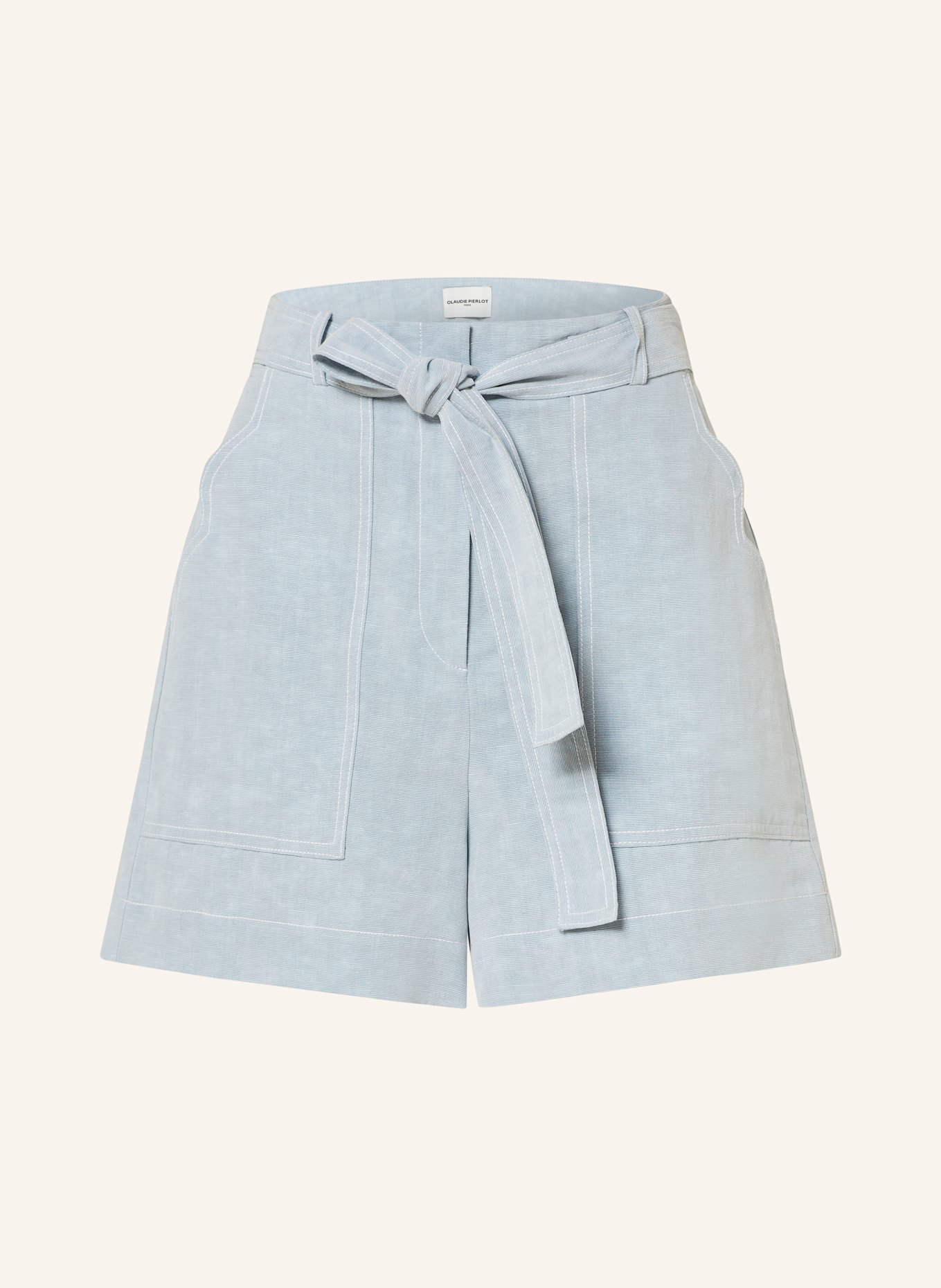 

Шорты из денима с льном Claudie Pierlot, голубой