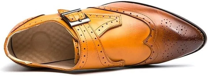 Мужские классические туфли. Мужские классические туфли Men's Oxford Business Formal (Коричневые, 13) Generic — фото 3