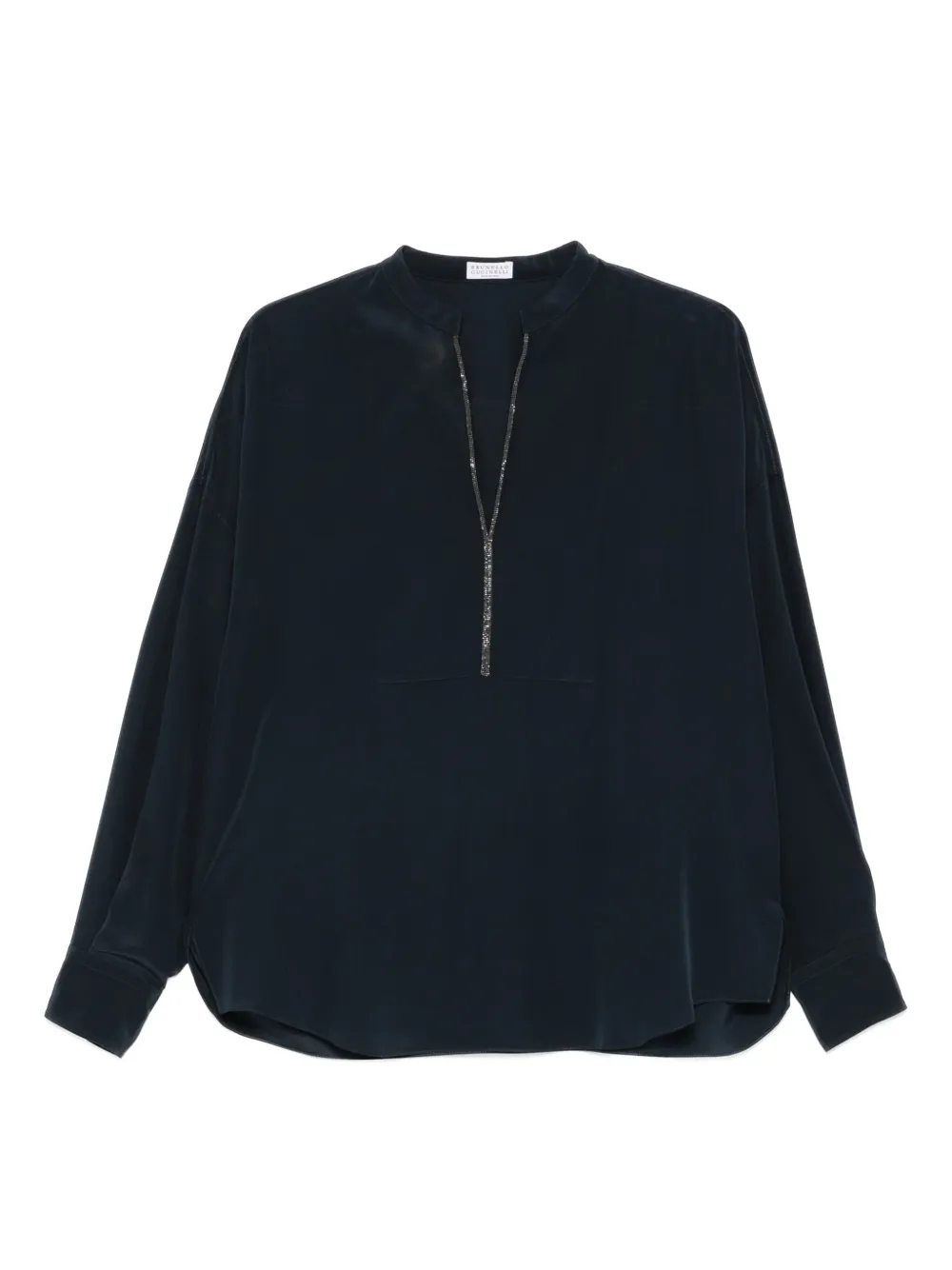 

Топ с отделкой монили Brunello Cucinelli, синий