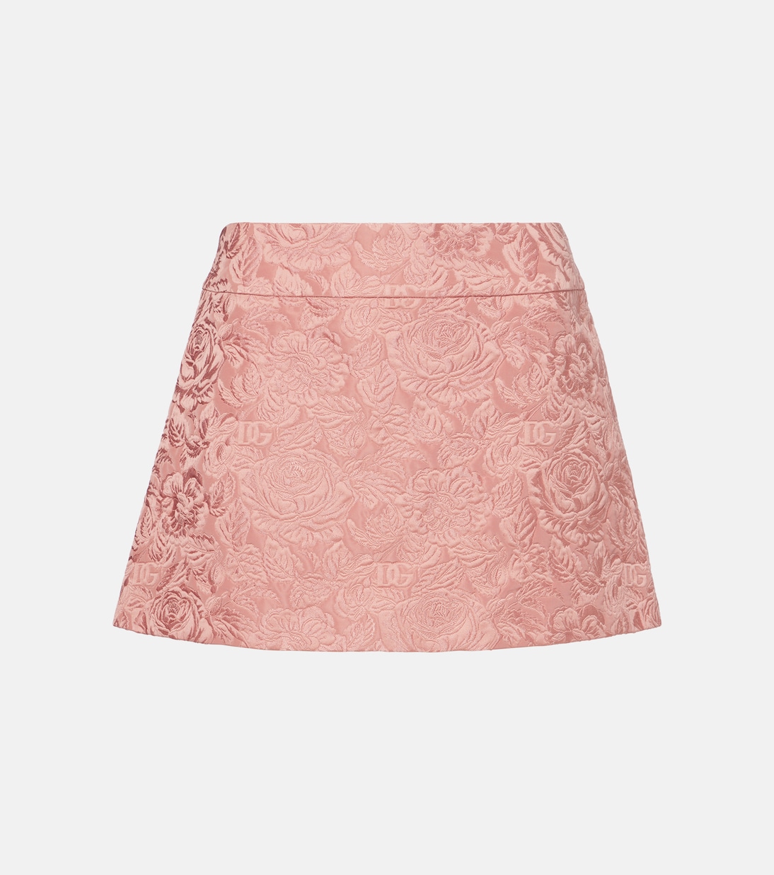 

Цветочная жаккардовая мини-юбка Dolce&Gabbana, Rosa Polvere Scuro