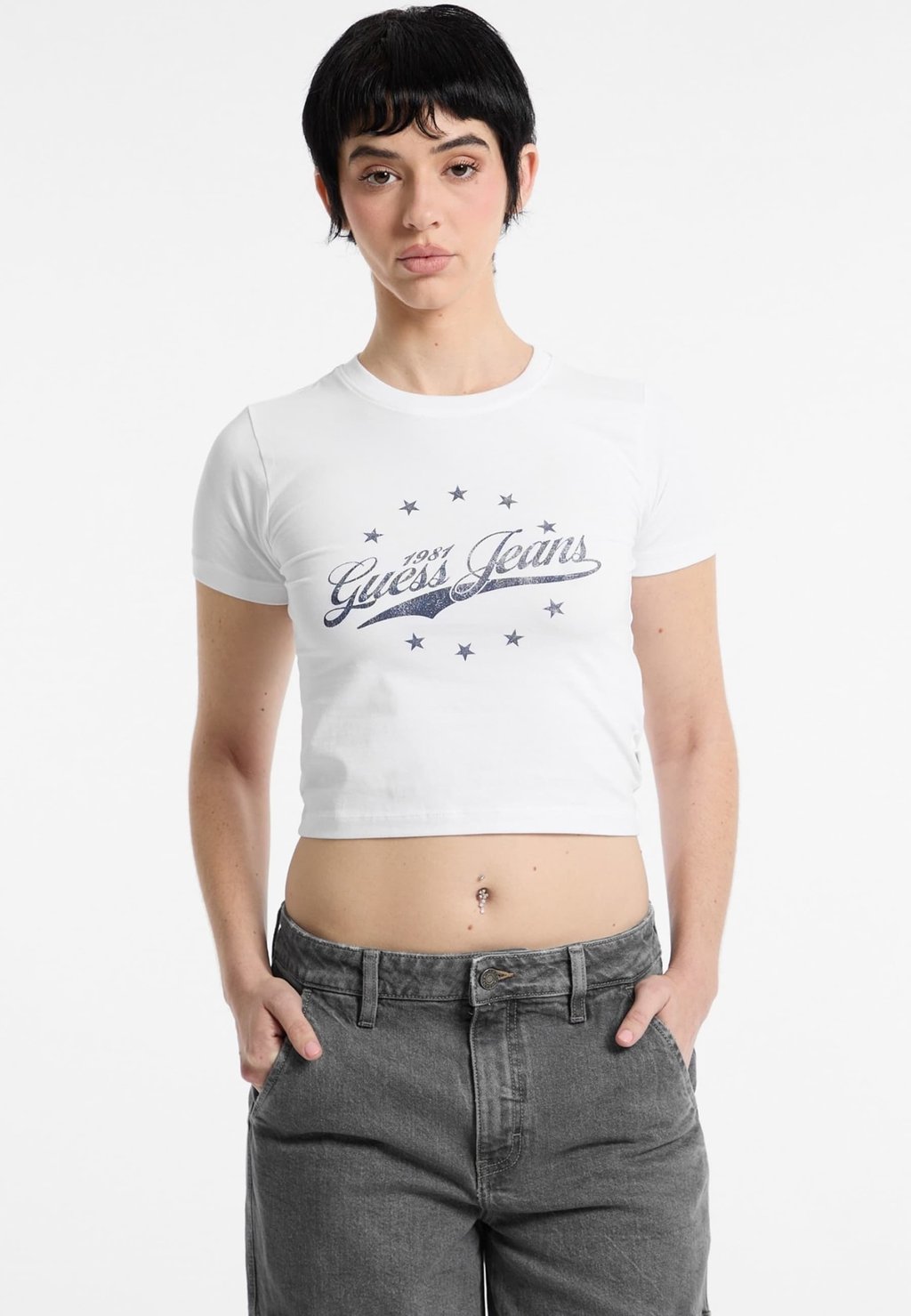 

Футболка с принтом VINTAGE LOGO Guess Jeans, белый