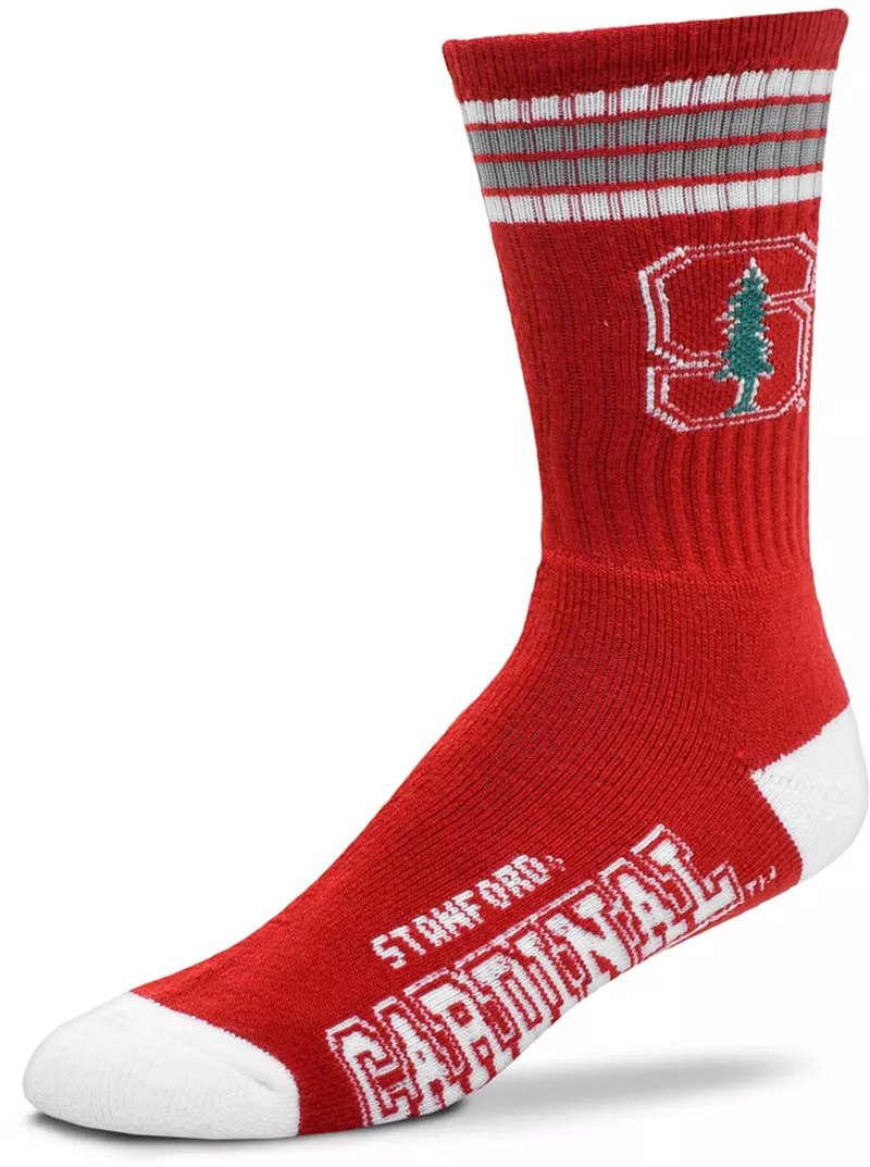 

Носки Deuce Crew с 4 полосками Stanford Cardinal для босых ног For Bare Feet