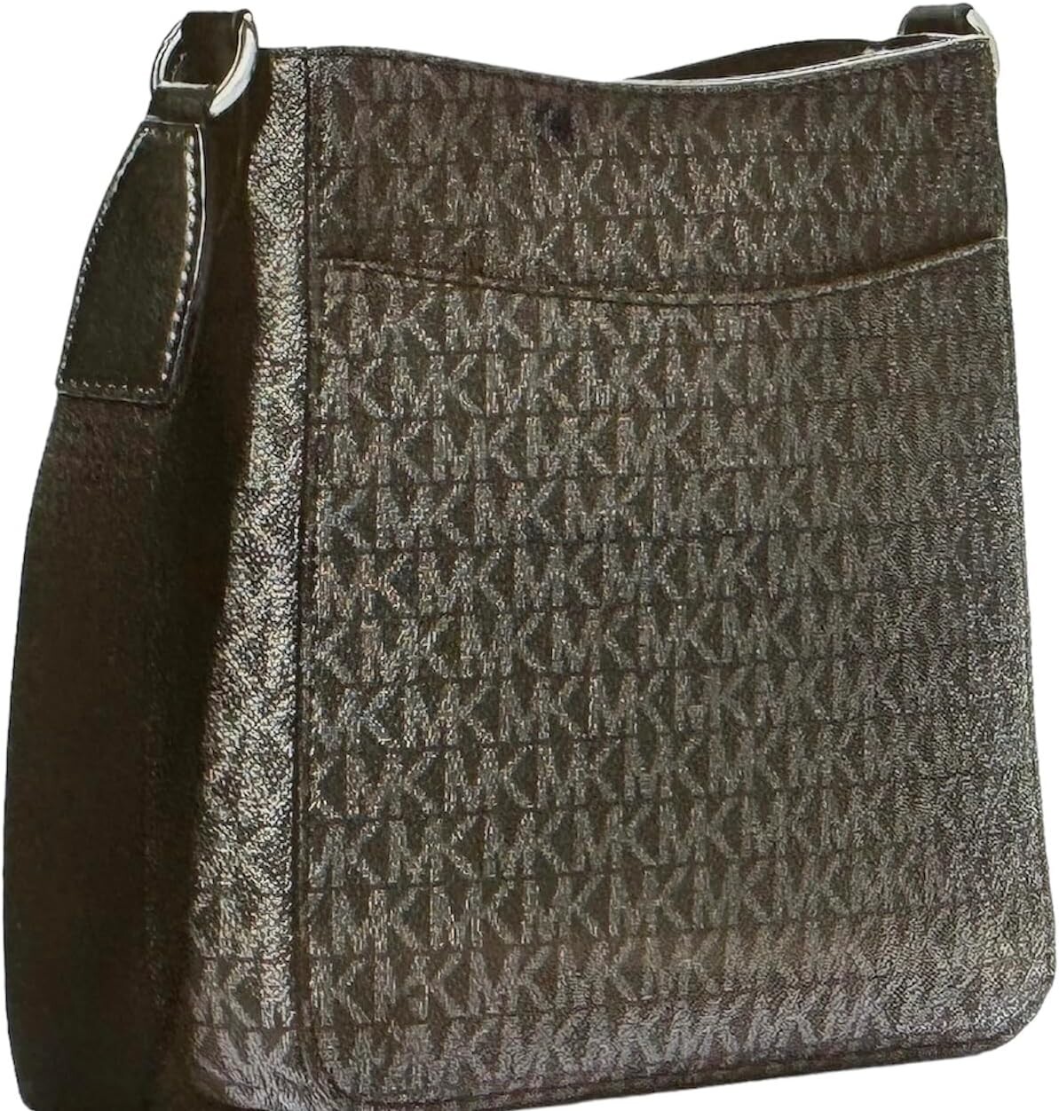 

Маленькая кожаная сумка через плечо Michael Kors (черный/серебристый)