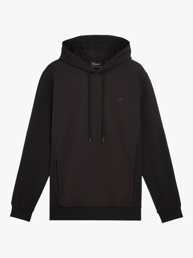 

Хлопковый гибридный худи Softshell Lyle & Scott, Jet Black