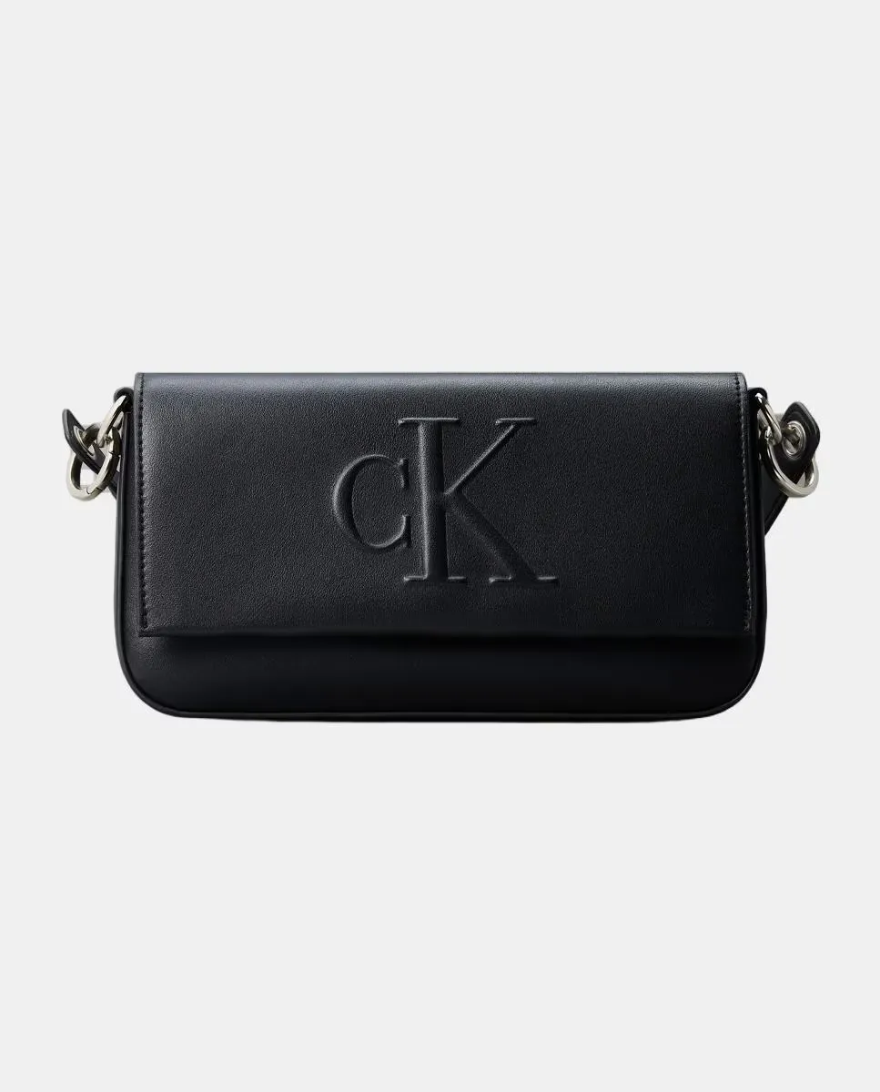 

Сумка через плечо с клапаном Calvin Klein, черный
