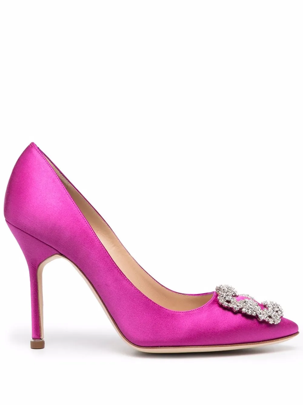 Атласные туфли-лодочки Hangisi Manolo Blahnik, фиолетовый