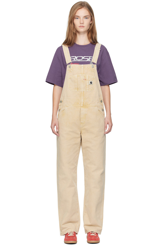 

Carhartt Work In Progress Бежевый прямой комбинезон с нагрудником