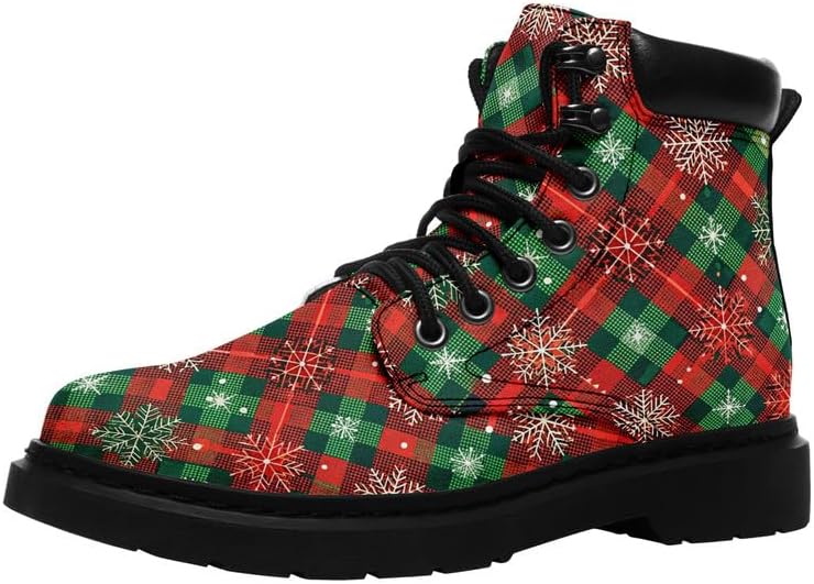 

Рождественские ботинки AWSOLE для мужчин и женщин, водонепроницаемые, противоскользящие, тактические, зимние ботинки, обувь с тематикой Санты, черный/красный/зеленый