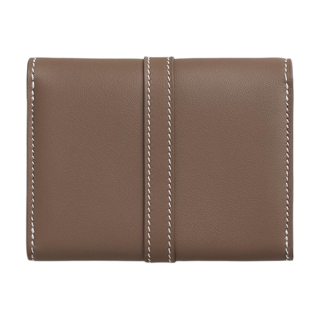 HERMES Кошелёк из телячьей кожи Гленан Свифт женский 18 цвет слоновая кость серый — фото 2