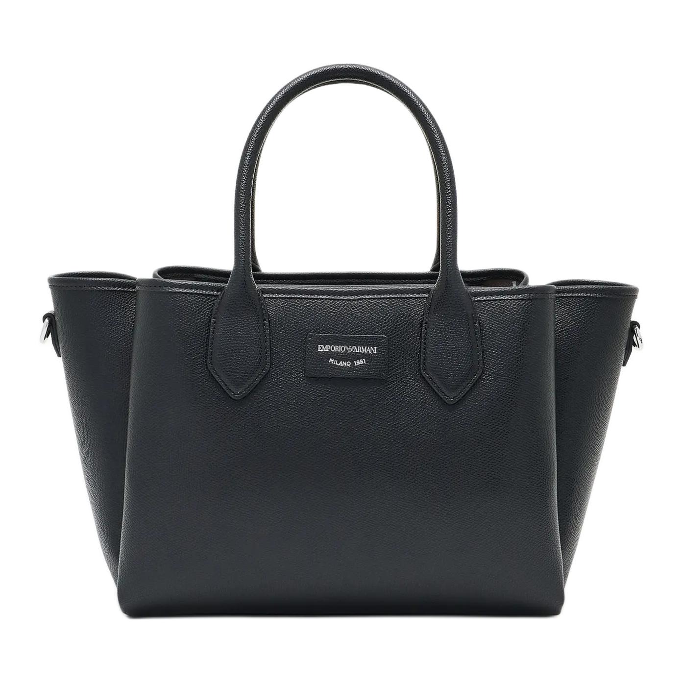 

Emporio Armani Полиуретановая женская сумка среднего размера, черная