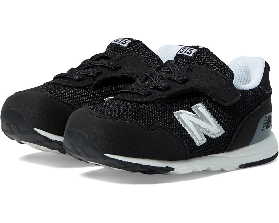 Кроссовки New Balance Kids 515 New-B Hook-and-Loop (Infant/Toddler), Black/White