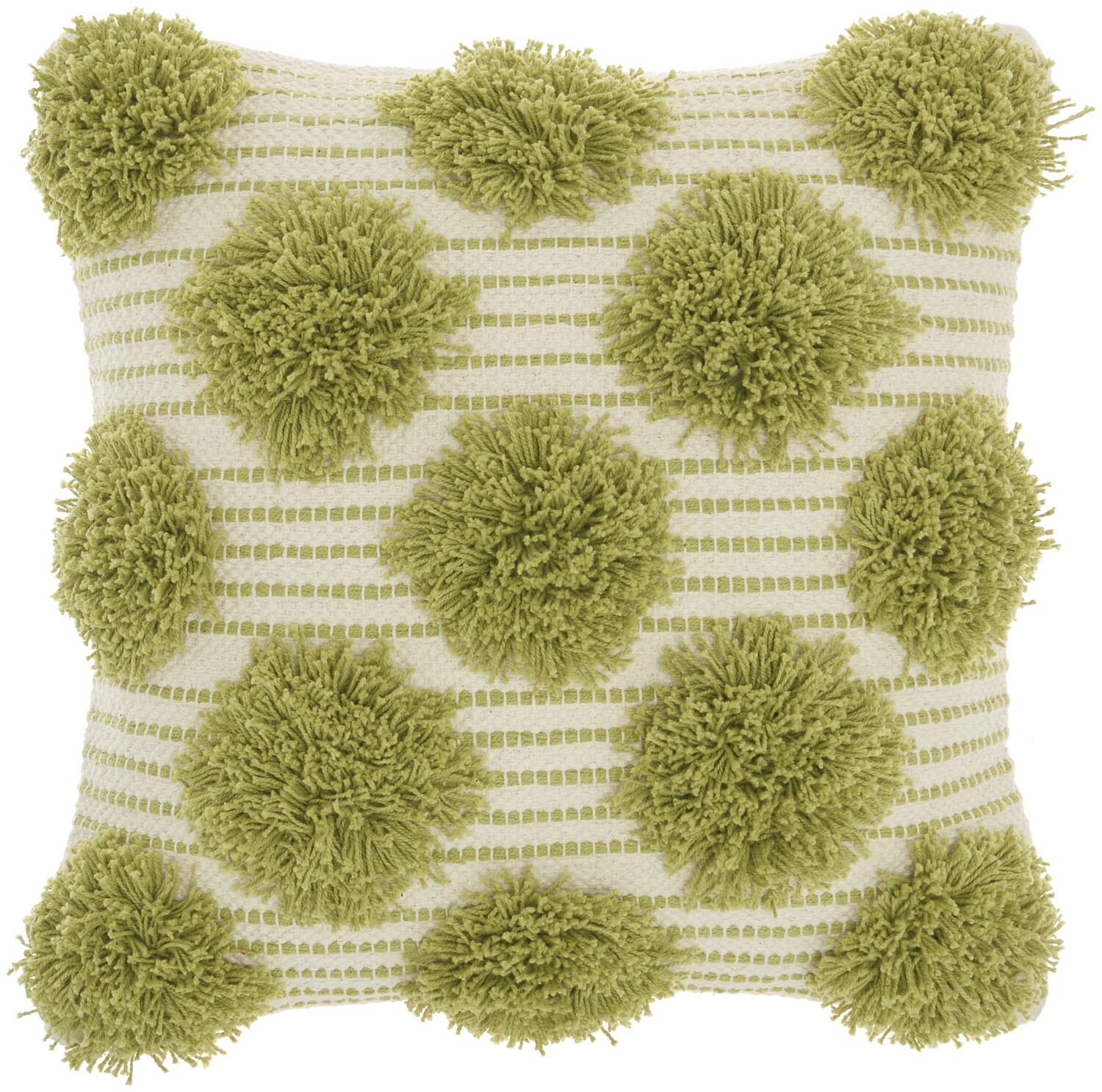 

Подушка с помпонами Mina Victory Life Styles 18 x 18 дюймов, салатовая