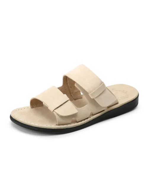 Унисекс сандалии из нубука JERUSALEM SANDALS BOND белые — фото 3