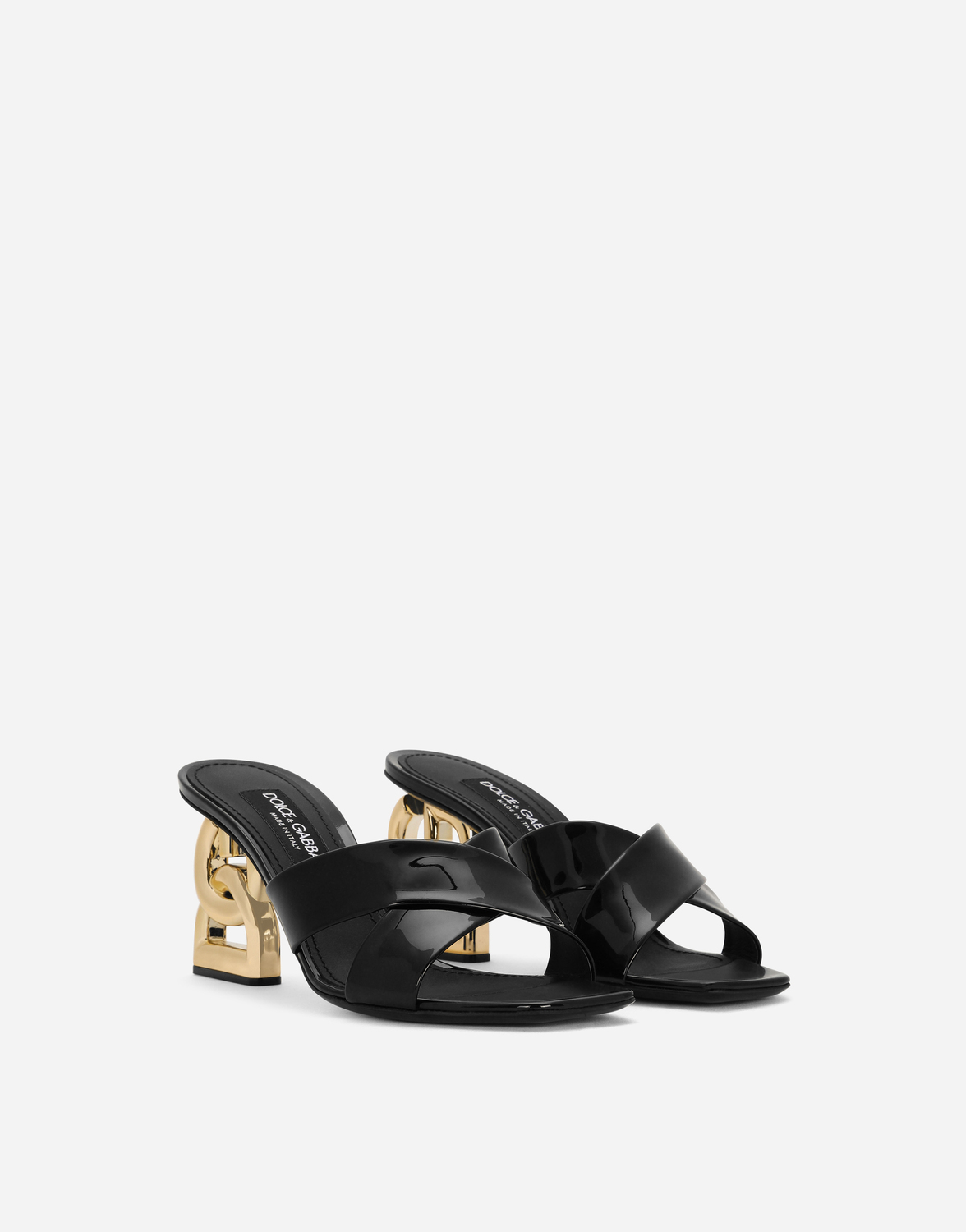 Лакированные мюли на каблуке 3,5 Dolce & Gabbana, черный — фото 2