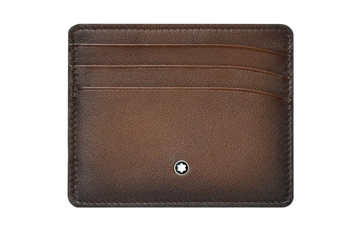 

MONTBLANC Meisterstuck Leather Wallet Card Holder для мужчин, коричневый