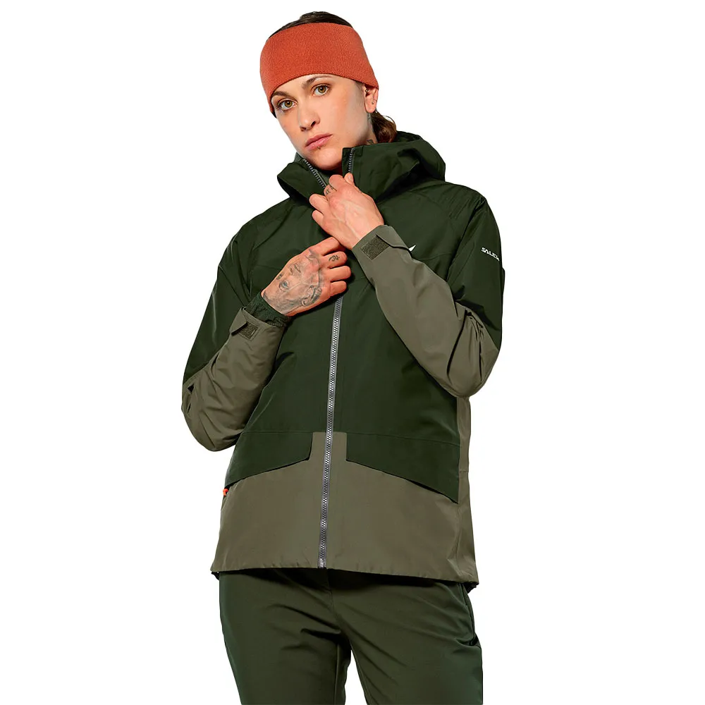 

Флис Salewa Puez Gorotex 2L EPE full zip, зеленый