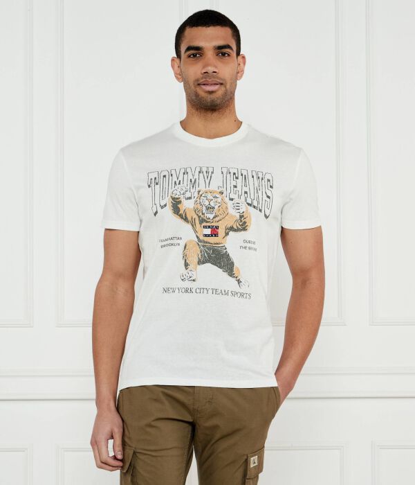 

Футболка мужская Tommy Jeans с рисунком, экрю