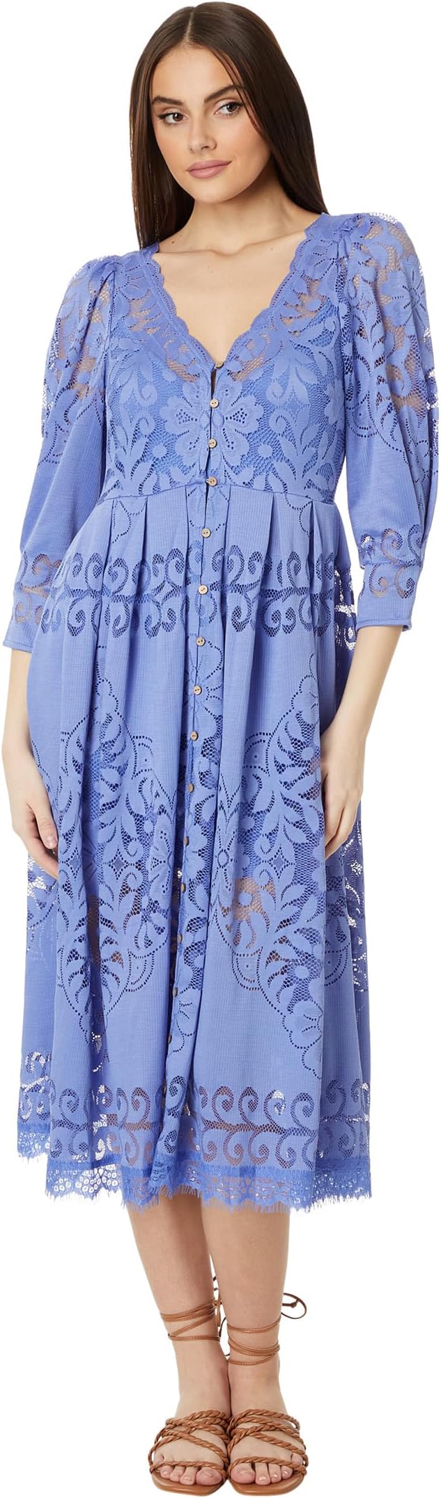 

Платье Free People Shadow Dance Midi, цвет Persian Jewel