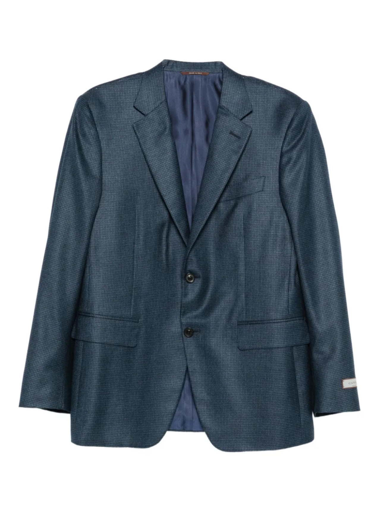 

Canali клетчатая куртка на пуговицах, синий