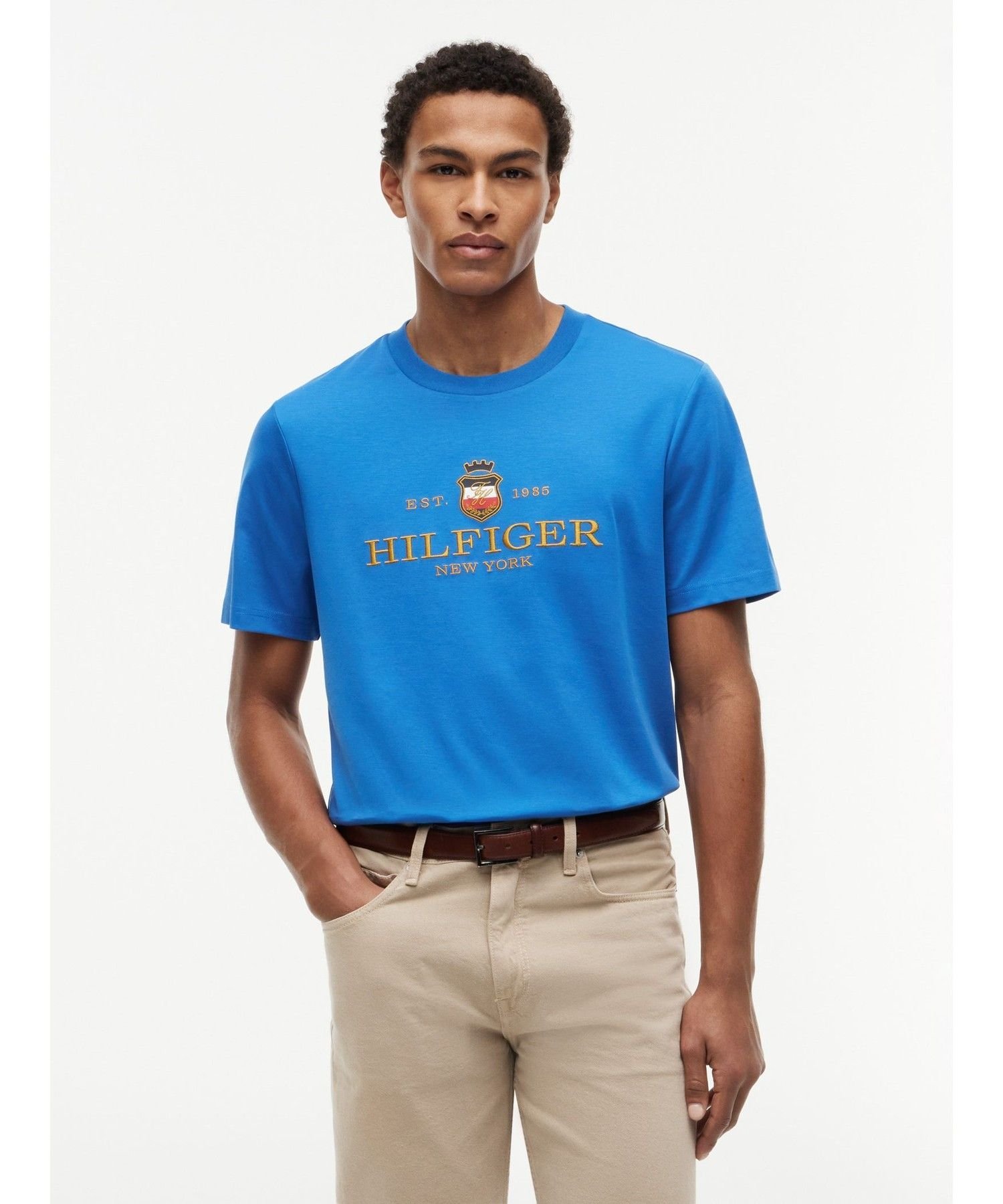 Футболка с круглым вырезом и графическим принтом Icon TOMMY HILFIGER, Blue C4U