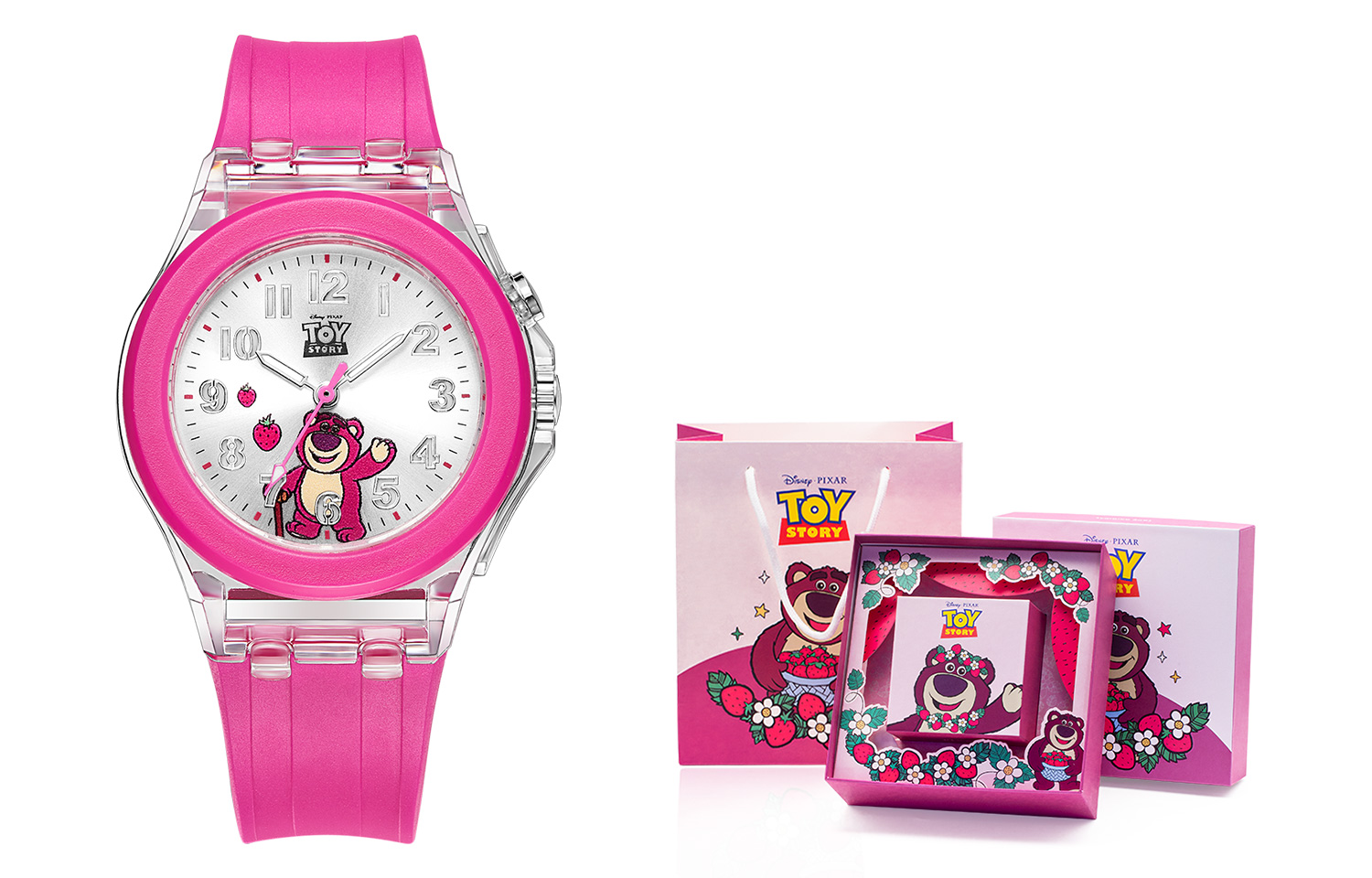 

Disney Часы Quartz Movement TPU Strap Watch Women's Watch Pink Watch Dial MK-11714