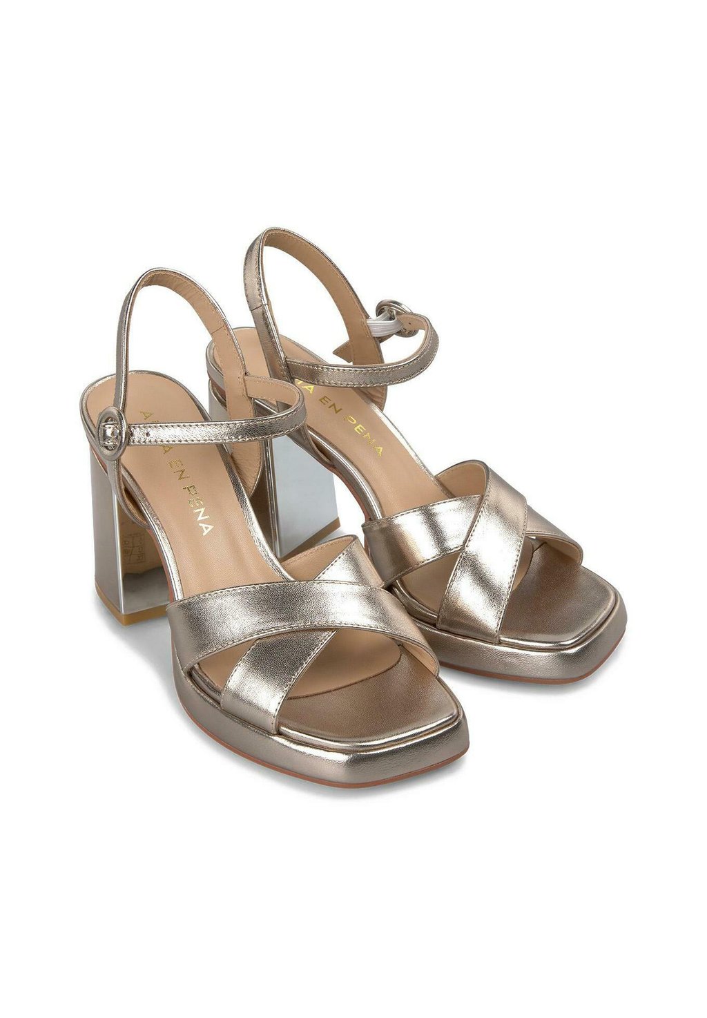 Босоножки на платформе CIERRE CON HEBILLA - High heeled sandals Alma en Pena, цвет Bronce — фото 3