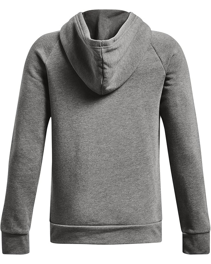 Худи Under Armour Kids Rival Fleece Hoodie, цвет Castlerock Light Heather/White — фото 2