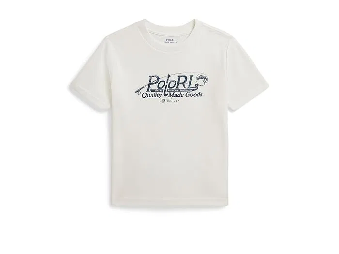 Футболка хлопковая Logo Cotton Jersey Tee Polo Ralph Lauren Kids, Deckwash White