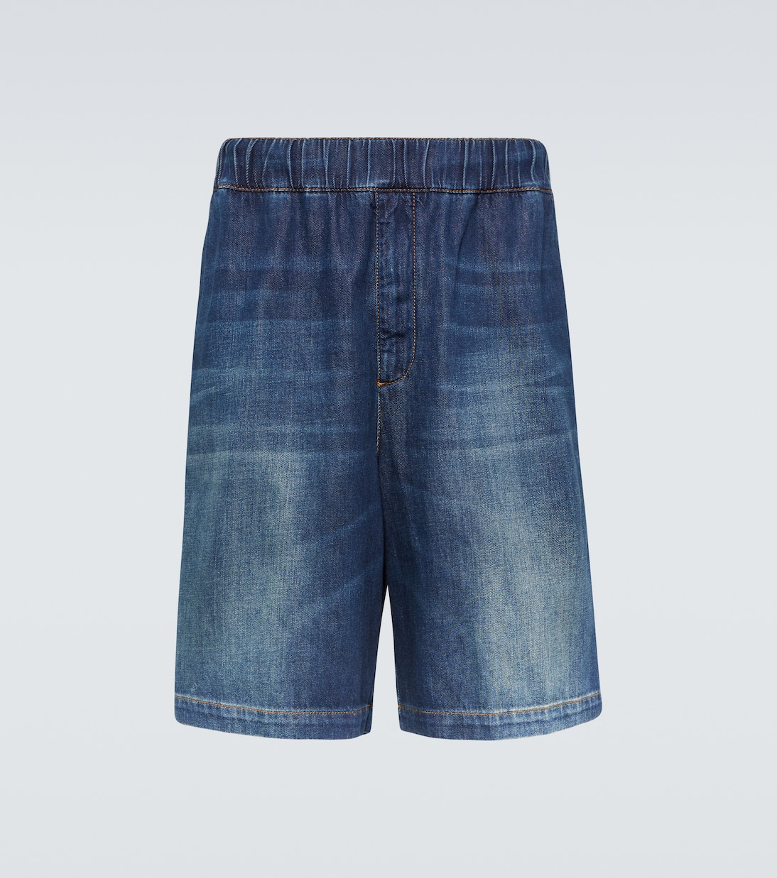 

Шорты-бермуды из денима и шамбре Valentino, Denim Scuro